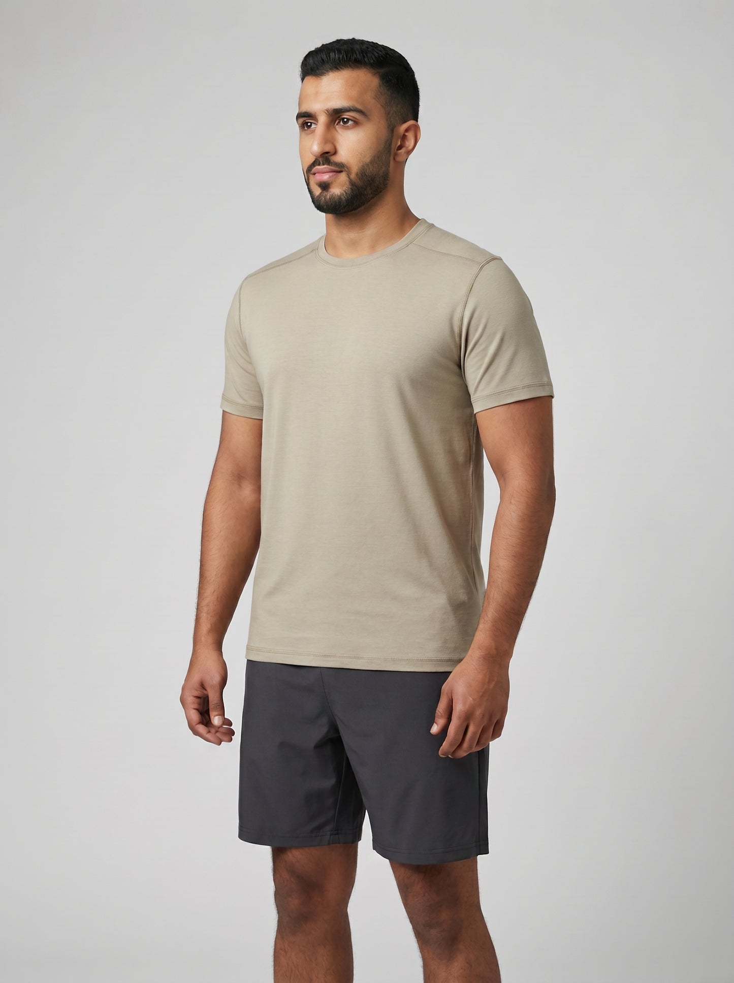Muscle Fit Essential T-Shirt Beige