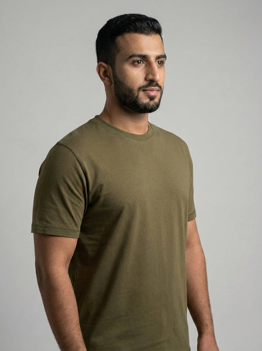 Muscle Fit Essential T-Shirt Herbal Green