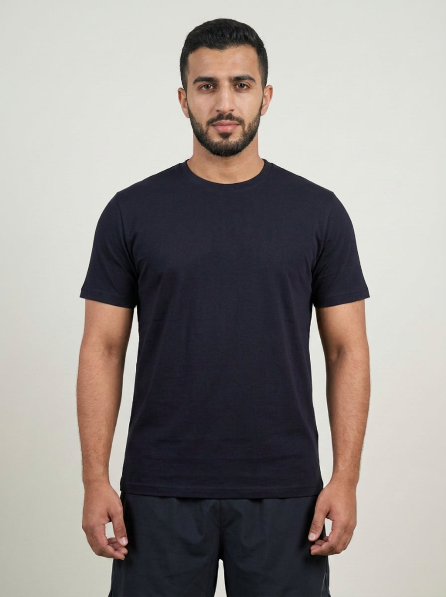 Muscle Fit Essential T-Shirt Navy Blue