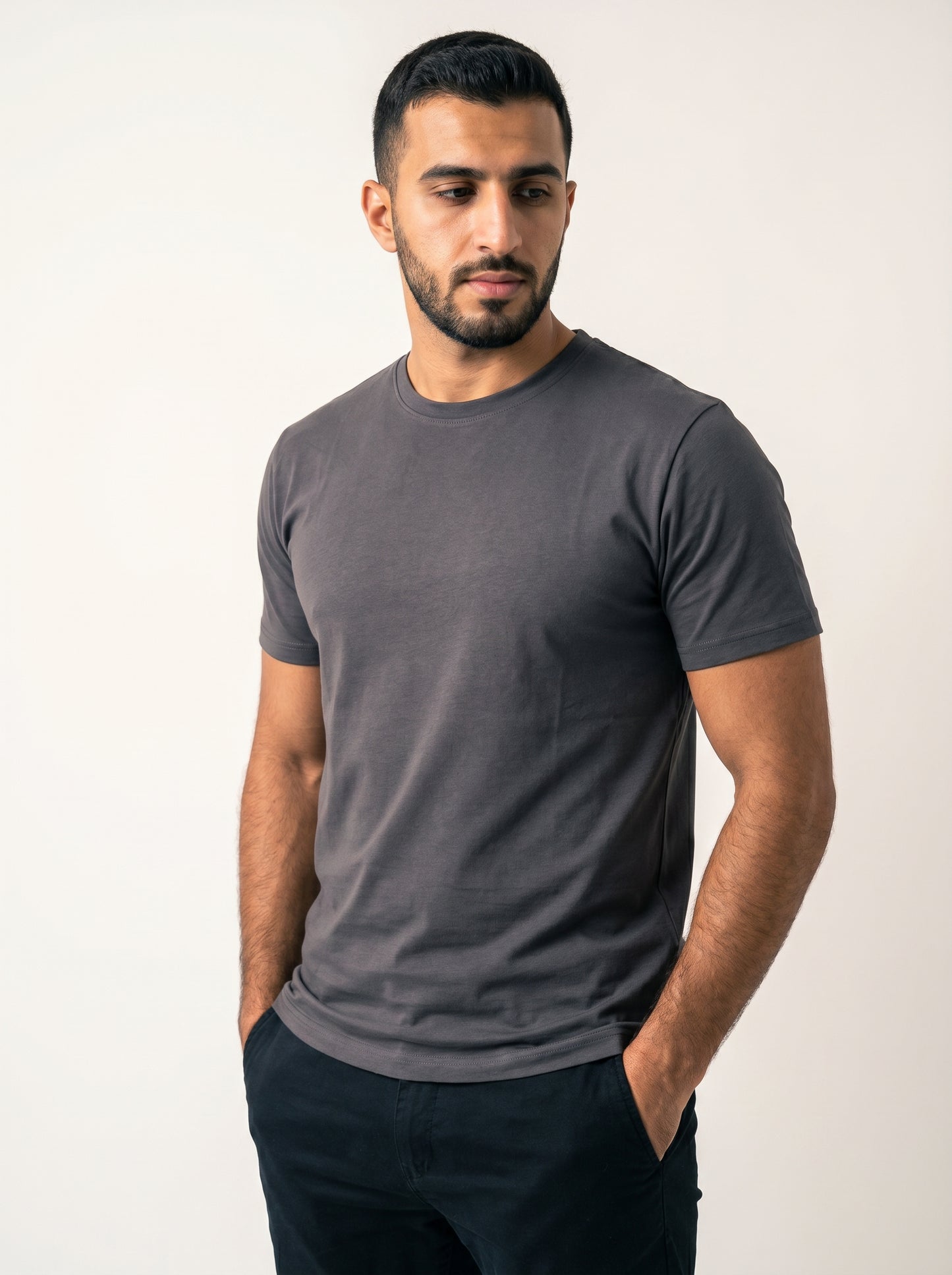 Muscle Fit Essential T-Shirt Dark Grey
