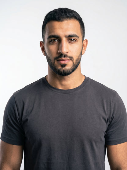 Muscle Fit Essential T-Shirt Dark Grey