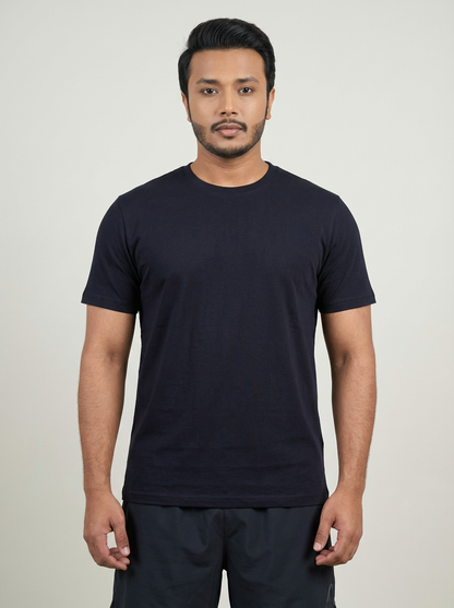 Muscle Fit Essential T-Shirt Navy Blue