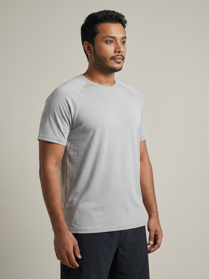 Muscle Fit Essential T-Shirt Light Grey