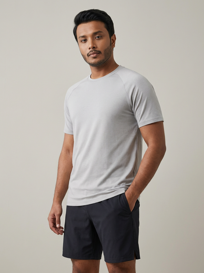 Muscle Fit Essential T-Shirt Light Grey