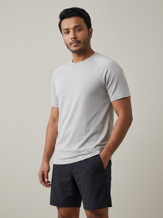 Muscle Fit Essential T-Shirt Light Grey